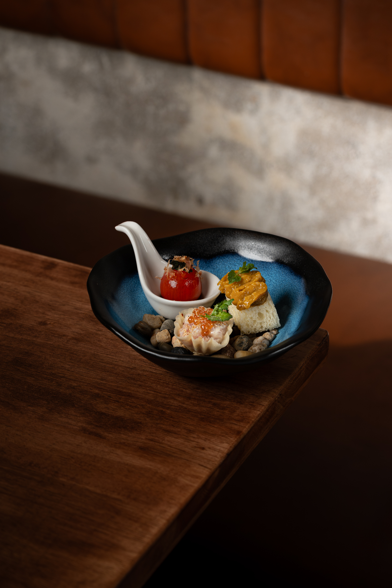 Modern Thai tapas platter served at Khaosan George Town